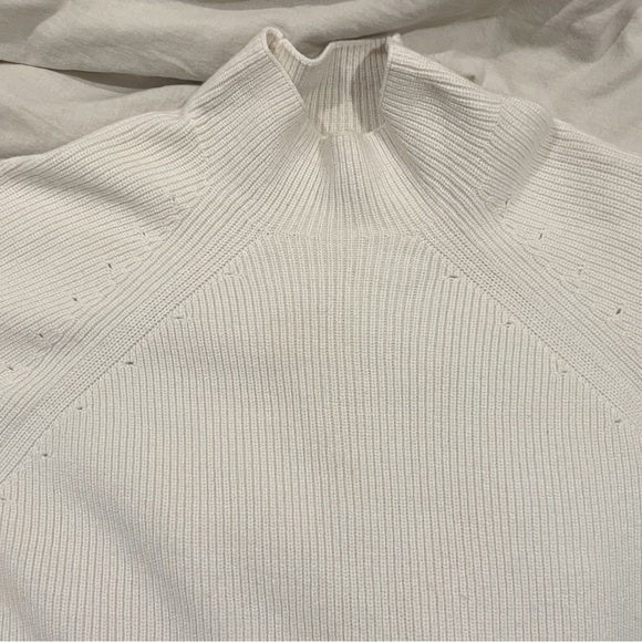 & Other Stories Cream Wool Blend Mock Neck Sweater - Picture 5 of 6